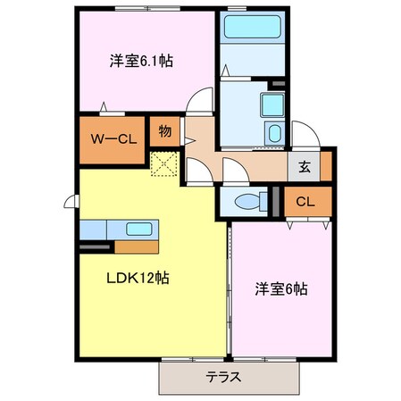 中村公園駅 バス16分  大治役場前下車：停歩5分 2階の物件間取画像